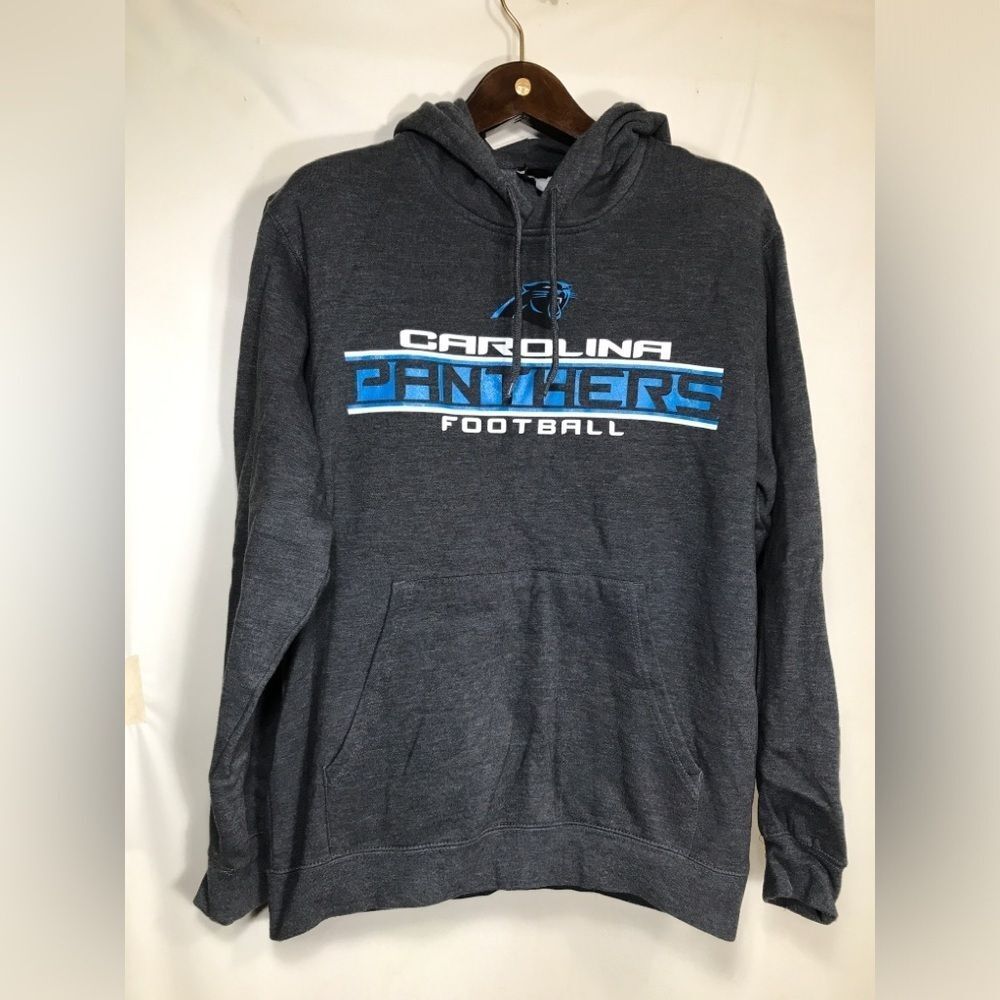 NFL Carolina Panthers Hoodie Football Team Apparel Medium Gray